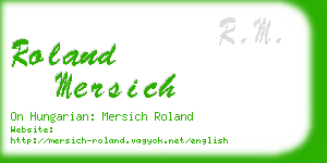 roland mersich business card